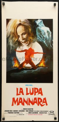 9p700 LEGEND OF THE WOLF WOMAN Italian locandina 1977 La lupa mannara, sexy art of female werewolf!