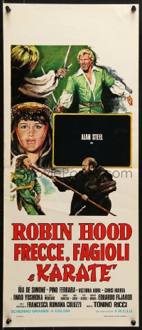 9p714 ROBIN HOOD FRECCE, FAGIOLI E KARATE Italian locandina 1976 kung fu & swashbucklers!