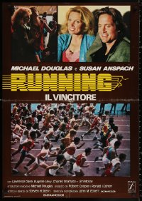 9p791 RUNNING Italian 26x37 pbusta 1979 Michael Douglas, Susan Anspach, marathon runners!