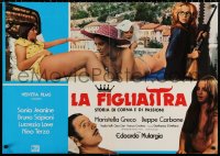 9p797 STEPDAUGHTER Italian 26x37 pbusta 1976 Sonja Jeannine, Lucretia Love, wacky sexy images!