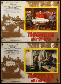 9p740 LAST 4 DAYS group of 9 Italian 18x26 pbustas 1977 Rod Steiger as Benito Mussolini, Nero!
