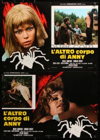 9p745 LEGEND OF SPIDER FOREST group of 8 Italian 18x26 pbustas 1974 Peter Sykes horror!