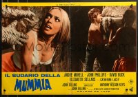 9p766 MUMMY'S SHROUD group of 3 Italian 18x26 pbustas 1967 Hammer horror, Andre Morell, creature!