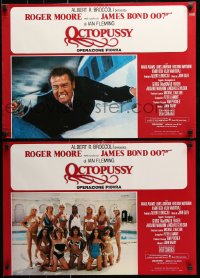 9p749 OCTOPUSSY group of 6 Italian 18x26 pbustas 1983 Roger Moore as James Bond w/sexy Maud Adams!