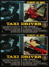 9p774 TAXI DRIVER group of 2 Italian 18x26 pbustas 1976 different images of Robert De Niro!