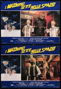 9p744 BATTLE BEYOND THE STARS group of 8 Italian 13x18 pbustas 1980 different cool sci-fi images!