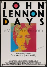 9p825 JOHN LENNON DAYS exhibition Japanese 29x41 1992 cool different stylized image of the Beatle!