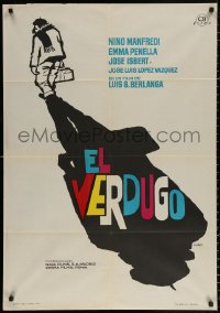 9p176 EXECUTIONER Spanish 1965 Luis Garcia Berlanga's El Verdugo, cool shadow artwork!