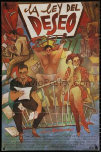 9p188 LAW OF DESIRE Spanish 1987 Pedro Almodovar's La ley del deseo, Antonio Banderas, Ceesepe art!