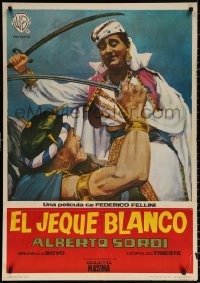 9p207 WHITE SHEIK Spanish 1965 Federico Fellini's Lo Sceicco Bianco, Emerio art of Sordi!