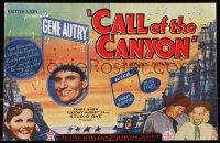 9p243 CALL OF THE CANYON English trade ad 1942 different images of Autry, Terry, Smiley Burnette!