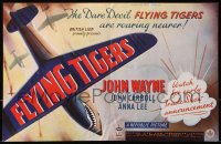 9p248 FLYING TIGERS English trade ad 1943 John Wayne, different art of diving fighter plane!