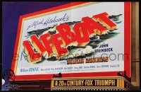 9p252 LIFEBOAT English trade ad 1944 Alfred Hitchcock, completely different art w/ red title!