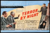 9p265 TERROR BY NIGHT English trade ad 1946 Rathbone is Sherlock Holmes, Bruce as Watson, different!