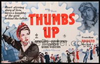 9p267 THUMBS UP English trade ad 1943 Brenda Joyce in England working in WWII factory, different!