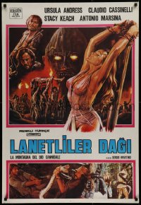 9p100 SLAVE OF THE CANNIBAL GOD Turkish 1978 different Sciotti art of sexy Ursula Andress in peril!