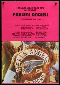 9p303 HELLS ANGELS ON WHEELS Yugoslavian 13x19 1967 the Hells Angels of California, different!
