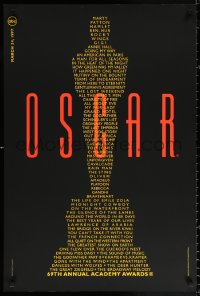 9r420 69TH ANNUAL ACADEMY AWARDS heavy stock 24x36 1sh 1997 image of Oscar from winning movie titles