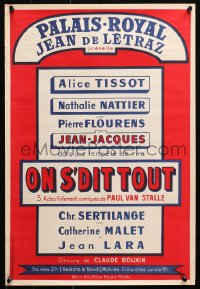 9r157 ON S'DIT TOUT 16x23 French stage poster 1950s Paul Van Stalle, great design!