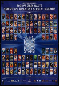 9r180 AFI'S 100 YEARS 100 STARS 27x39 video poster 1999 classic posters w/Gilda, Casablanca & more