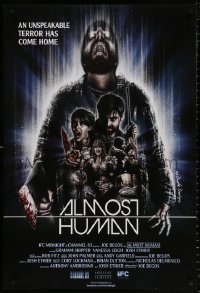 9r437 ALMOST HUMAN 1sh 2013 cool horror artwork by The Dude Designs!