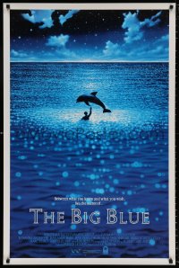 9r495 BIG BLUE 1sh 1988 Luc Besson's Le Grand Bleu, cool image of boy & dolphin in ocean!