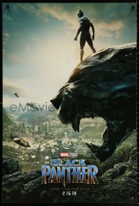 9r503 BLACK PANTHER teaser DS 1sh 2018 Chadwick Boseman in the title role as T'Challa!