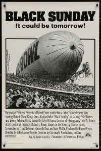 9r506 BLACK SUNDAY 1sh 1977 Goodyear Blimp zeppelin disaster at the Super Bowl!