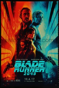 9r511 BLADE RUNNER 2049 teaser DS 1sh 2017 great montage image with Harrison Ford & Ryan Gosling!