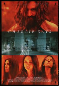 9r534 CHARLIE SAYS 1sh 2019 Matt Smith in the title role as Charles Manson, Hannah Murray!