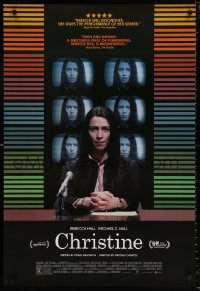 9r535 CHRISTINE DS 1sh 2016 great image of mentally ill Rebecca Hall in the title role!