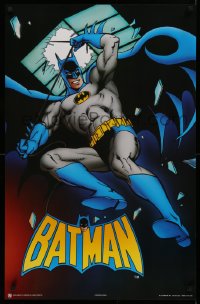 9r265 BATMAN 22x34 Canadian commercial poster 1989 full-length art of The Caped Crusader, skylight!