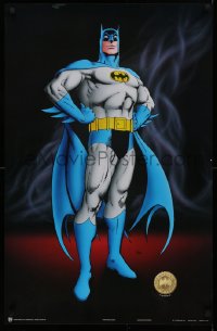 9r266 BATMAN 22x34 Canadian commercial poster 1989 full-length art of The Caped Crusader, smoke!