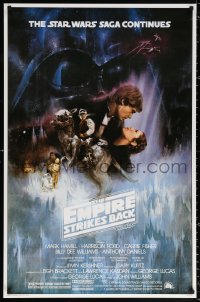9r277 EMPIRE STRIKES BACK 26x40 German commercial poster 1993 Gone With The Wind style art by Kastel!