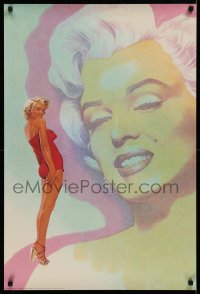 9r287 MARILYN MONROE 24x35 English commercial poster 1985 close-up and full-length art by Gulbis!