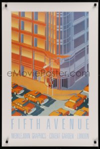 9r292 RICHARD SPARKS 23x35 English commercial poster 1984 Fifth Avenue, cool New York City art!