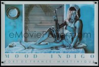 9r305 W.S. GRANDISON 23x35 English commercial poster 1985 Mood Indigo, woman with saxophone!