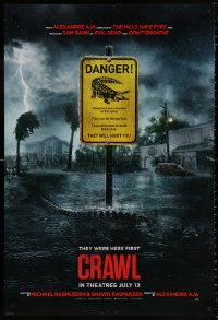 9r545 CRAWL teaser DS 1sh 2019 Sam Raimi, cool image of alligator in storm, they were here first!