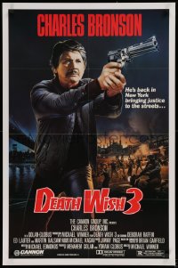 9r567 DEATH WISH 3 1sh 1985 art of Charles Bronson bringing justice to the streets!