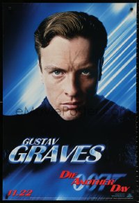 9r575 DIE ANOTHER DAY teaser 1sh 2002 James Bond 007, portrait of Toby Stephens as Gustav Graves!
