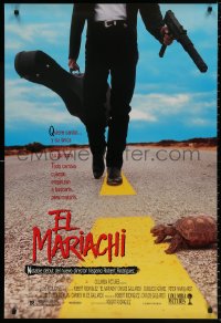 9r589 EL MARIACHI int'l 1sh 1992 first movie written & directed by Robert Rodriguez!