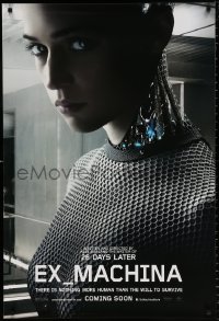 9r590 EX MACHINA int'l teaser DS 1sh 2015 image of sexy Alicia Vikander as the humanoid robot Ava!