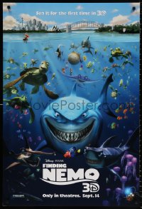 9r597 FINDING NEMO advance DS 1sh R2012 Disney & Pixar animated fish movie, cool image of cast!
