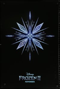 9r606 FROZEN II advance DS 1sh 2019 Walt Disney sequel, Kristen Bell, Menzel, Groff, cool snowflake!
