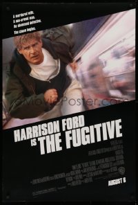 9r607 FUGITIVE advance 1sh 1993 Harrison Ford is on the run from Tommy Lee Jones!