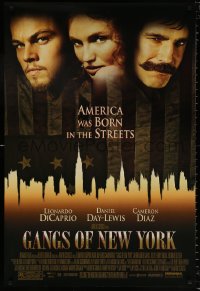 9r611 GANGS OF NEW YORK DS 1sh 2002 Scorsese, Leonardo DiCaprio, Cameron Diaz, Daniel Day-Lewis!