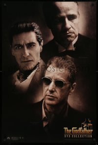 9r181 GODFATHER DVD COLLECTION 27x40 video poster 2001 portraits of Marlon Brando & Al Pacino!