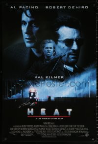 9r647 HEAT DS 1sh 1996 Al Pacino, Robert De Niro, Val Kilmer, Michael Mann directed!