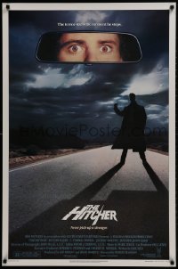9r650 HITCHER 1sh 1986 creepy hitchhiker Rutger Hauer, C. Thomas Howell, Jennifer Jason Leigh!