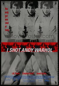 9r665 I SHOT ANDY WARHOL 1sh 1996 cool multiple images of Lili Taylor pointing gun!